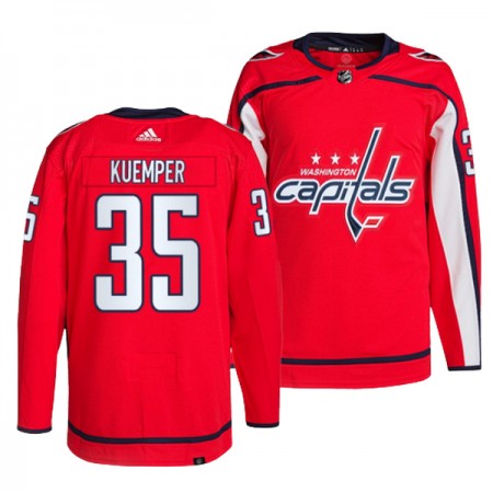 Män Ishockey Washington Capitals tröja Darcy Kuemper 35 Adidas Röd Authentic